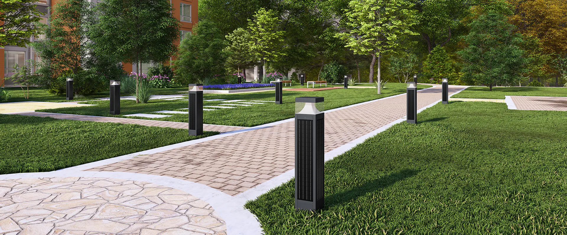 Боллард на солнечной батарее Systemlight Corso Roof Solar