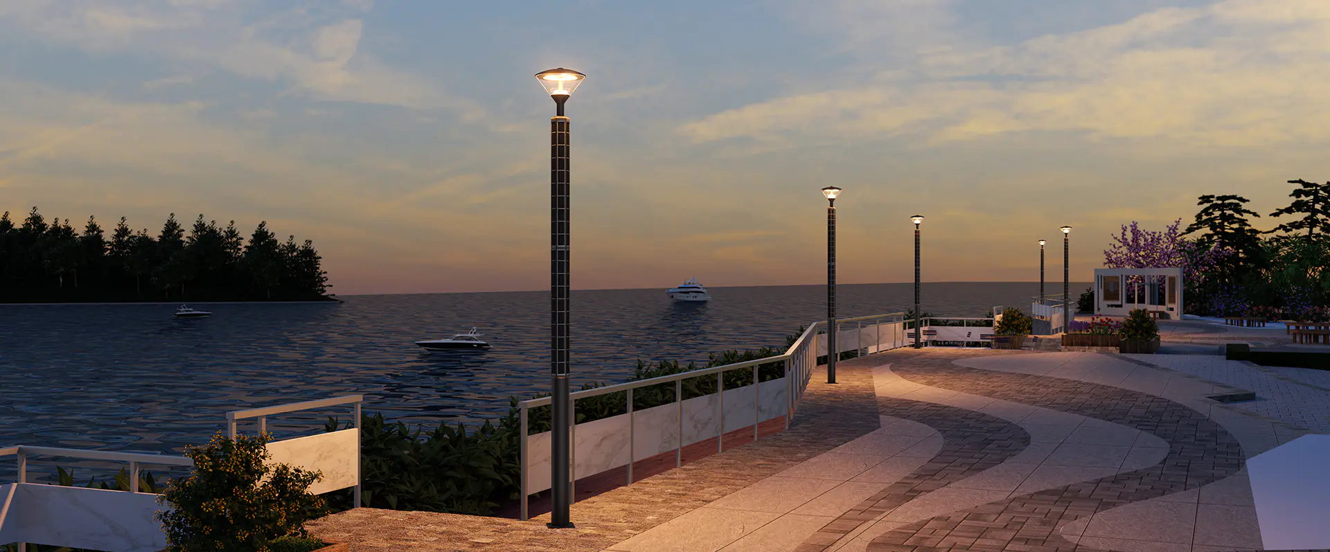 Парковый светильник на солнечной батарее Systemlight Plaza Solar Dish